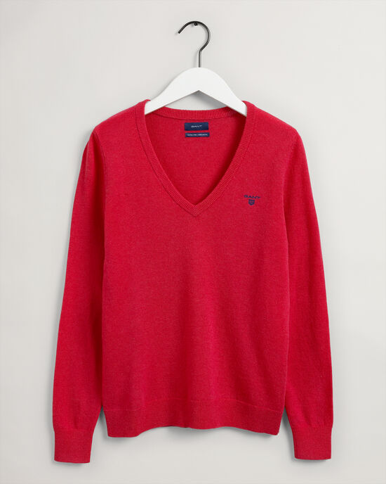 V-Neck Pullover aus Extra Fine Lambswool