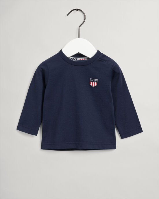 Baby Boy Retro Shield Langarm-T-Shirt