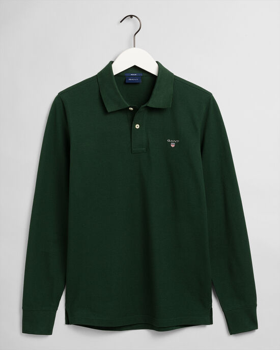 Original Piqué Langarm-Poloshirt
